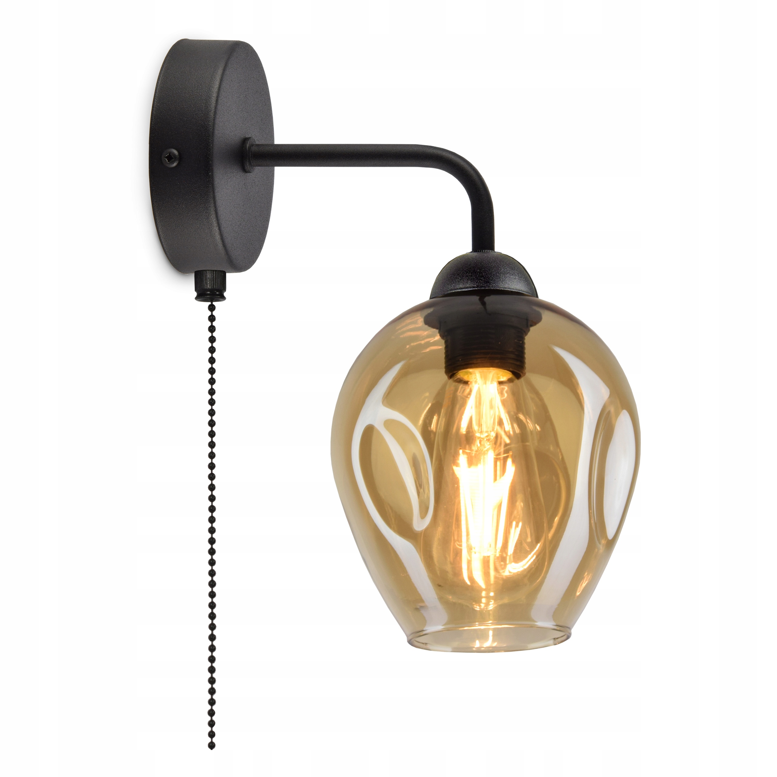 

Lampa Ścienna Kinkiet z Włącznikiem Klosz Miód Led