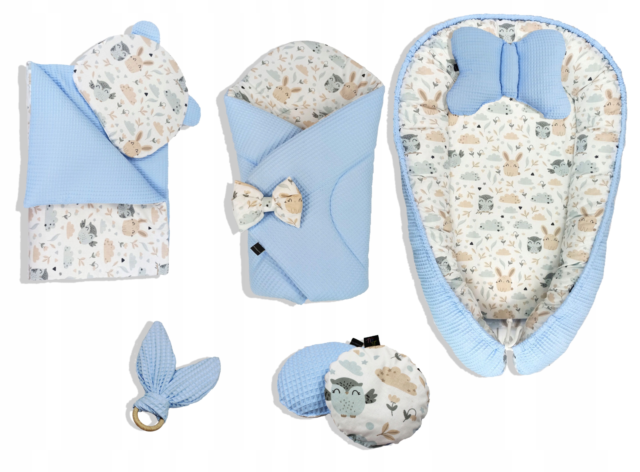 NikaTymi Kokon Niemowlęcy GNIAZDO Kojec WAFEL Bawełna PIERWSZA WYPRAWKA 8el