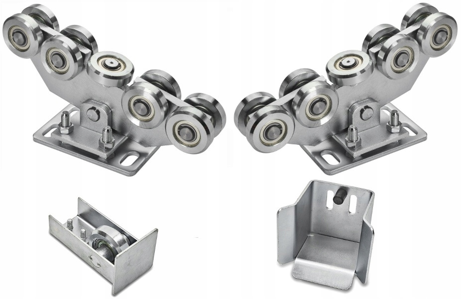 WÓZEK WÓZKI ROLKI DO BRAMY PRZESUWNEJ ZESTAW 80x80