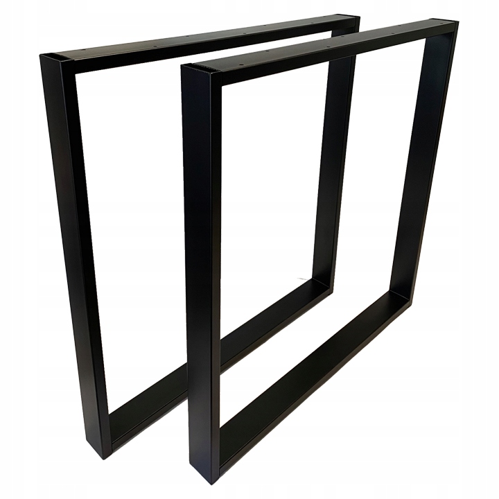 Nohy Na Stôl Kovové Čierne 80x72 CM Profil 6x2 CM Loftové 2 Ks