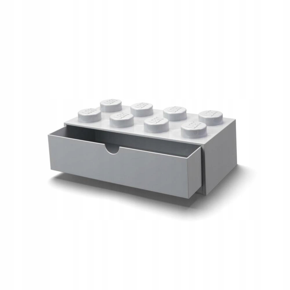 Lego Kontejner Kostka S Zásuvkou Osmička Šedá Světlá