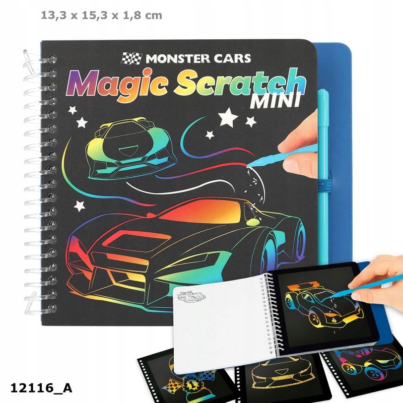 WYDRAPYWANKA MAGIC SCRATCH MONSTER CARS AUTA EAN (GTIN) 4010070631246