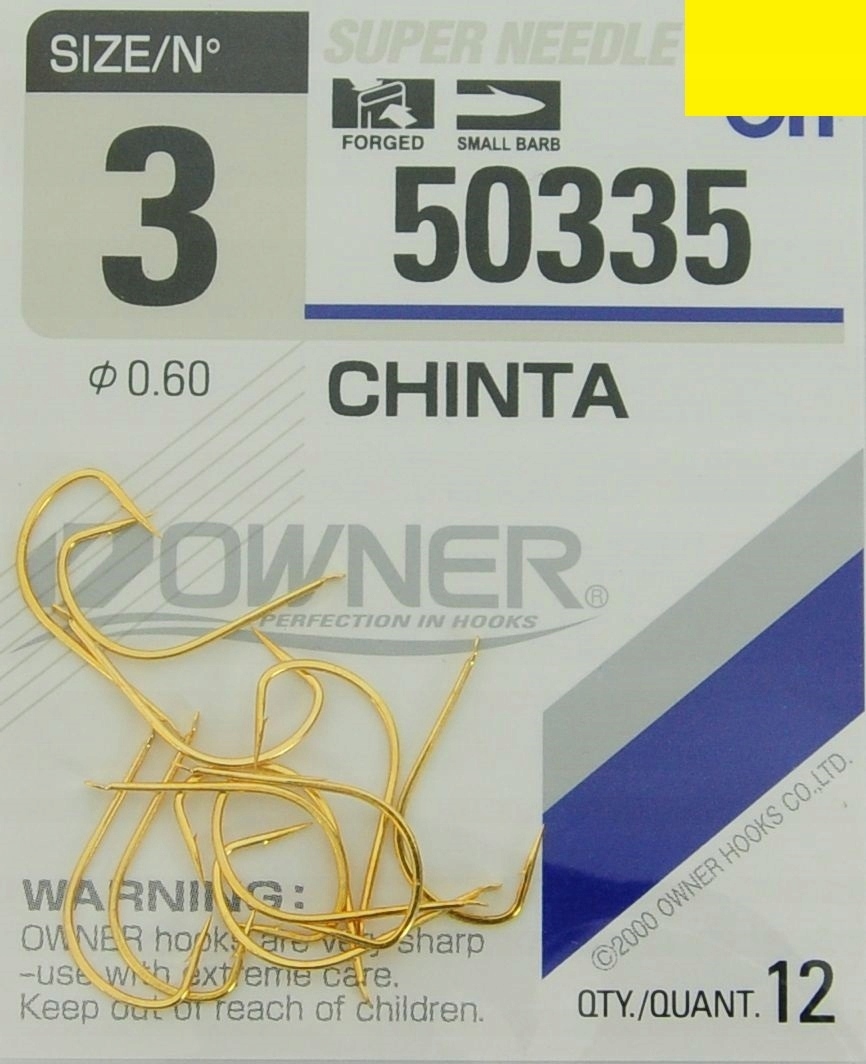 Nr 3 Haczyki Owner Chinta 50335 Złote Ostre