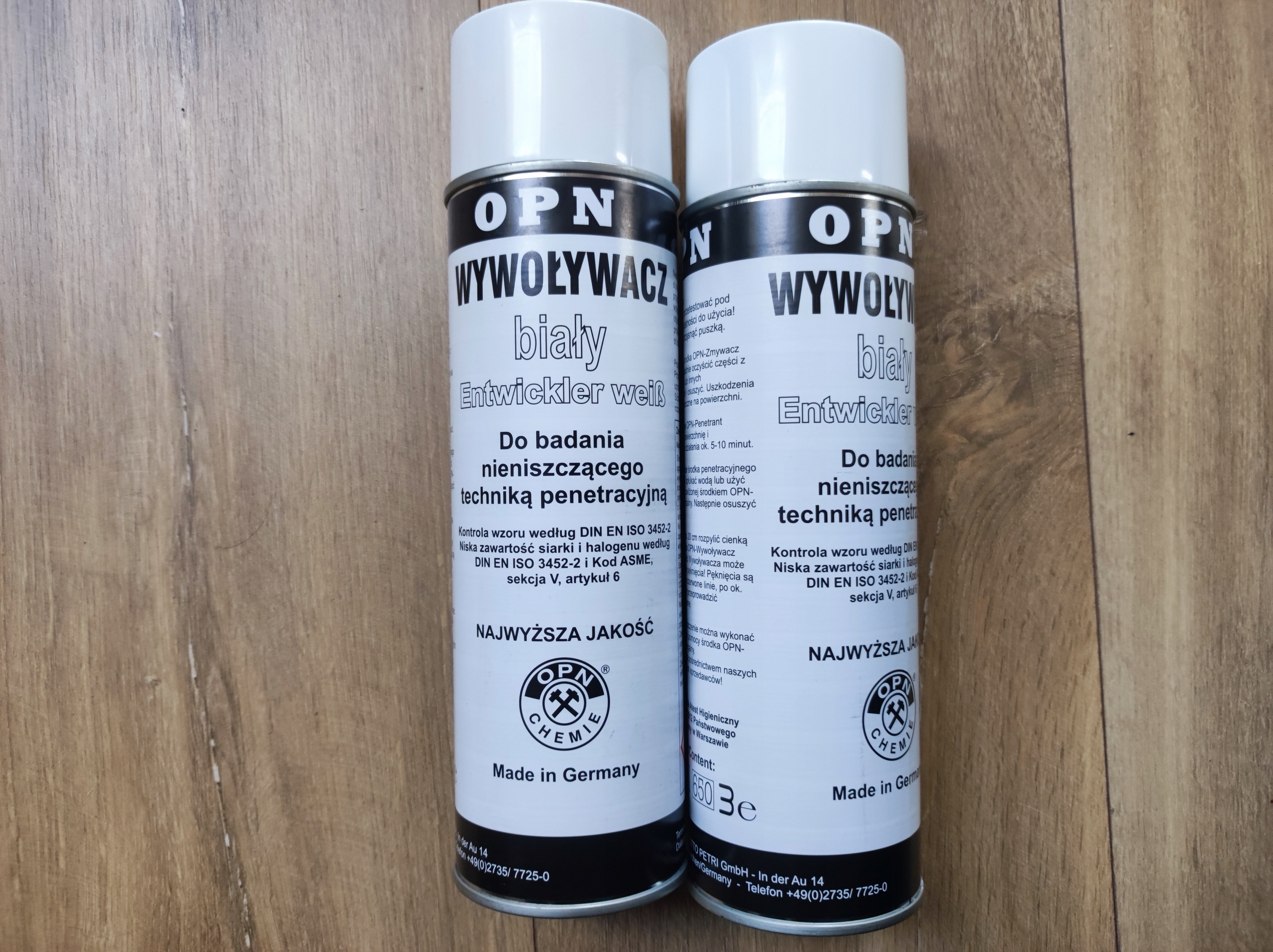 2x Wywoływacz OPN BIAŁY do badań spoin spawów