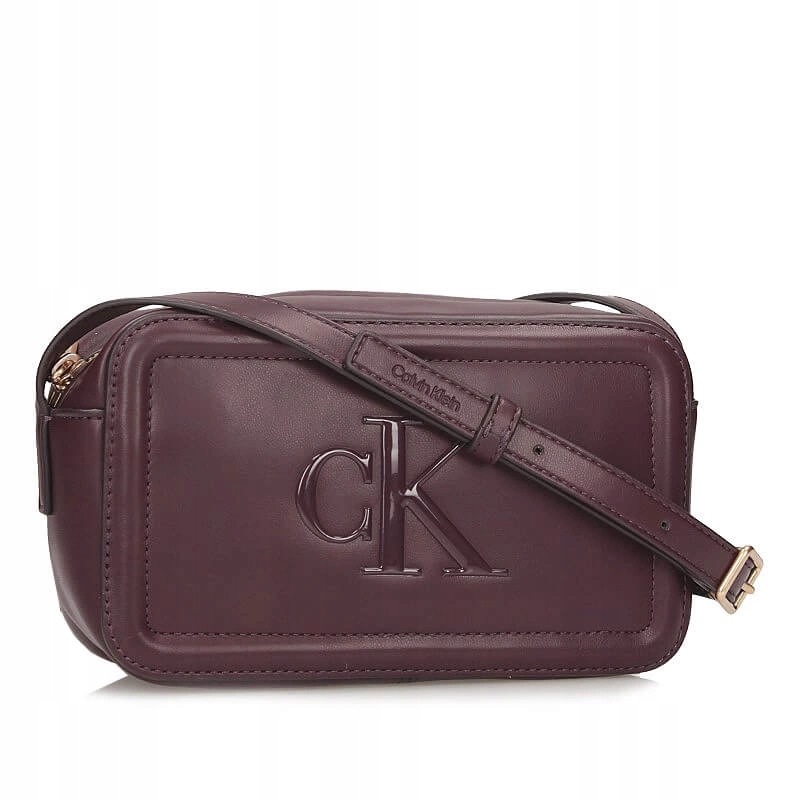 Bordová kabelka přes rameno Calvin Klein LV04F3220G Bap Raised Camera Bag Fudge