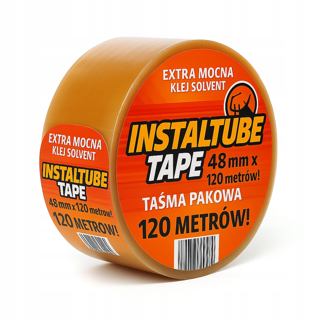 Taśma Pakowa Kauczuk 48x132 Solvent Przezroczysta Mocna Klejąca Bezbarwna