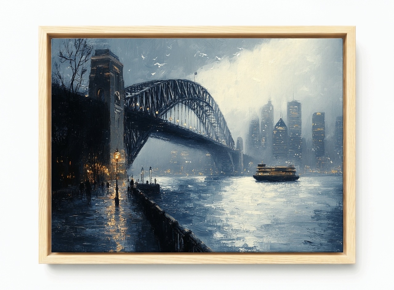 Rám Na Obraz Americká Krabička Město Sydney Austrálie Most Přístavní Bridge 60x40