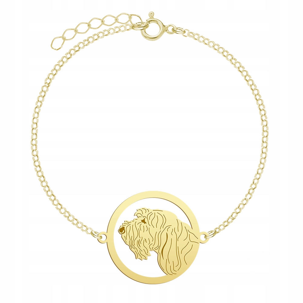 Zlatý náramek s psem Spinone Italiano Stříbro 925 Žena Dárek Gravírování