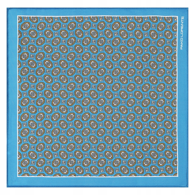 Pánský kapesníček v modré barvě 100% hedvábí Pako Lorente One Size