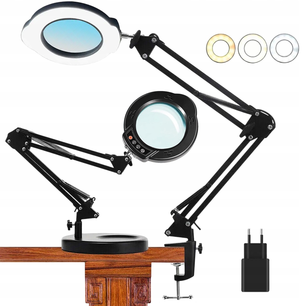 Servisní Lampa Led Lupa Sklo Kosmetická Stolní Lampa