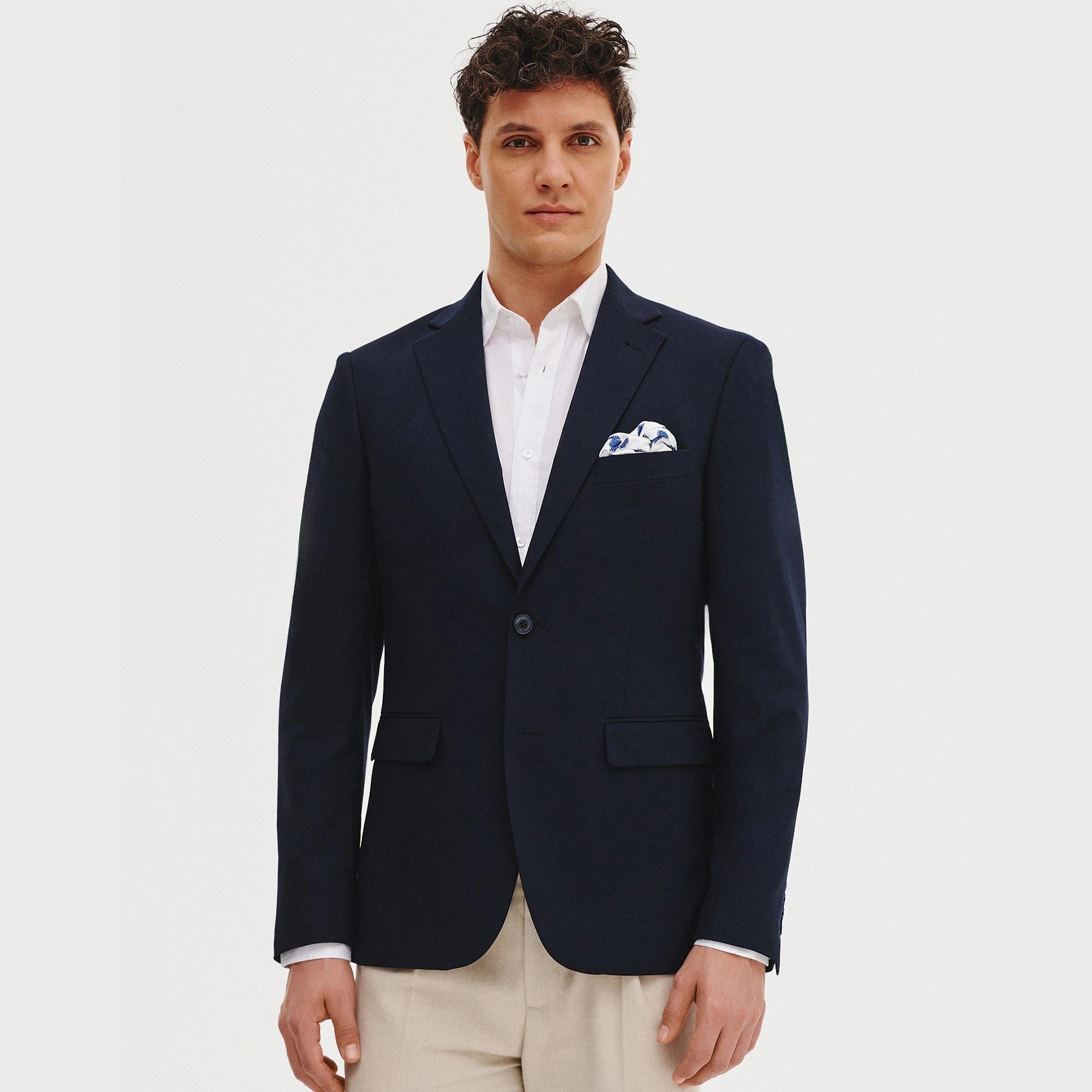 Elegantní tmavě modrá ležérní sako pro muže Pako Lorente vel 50