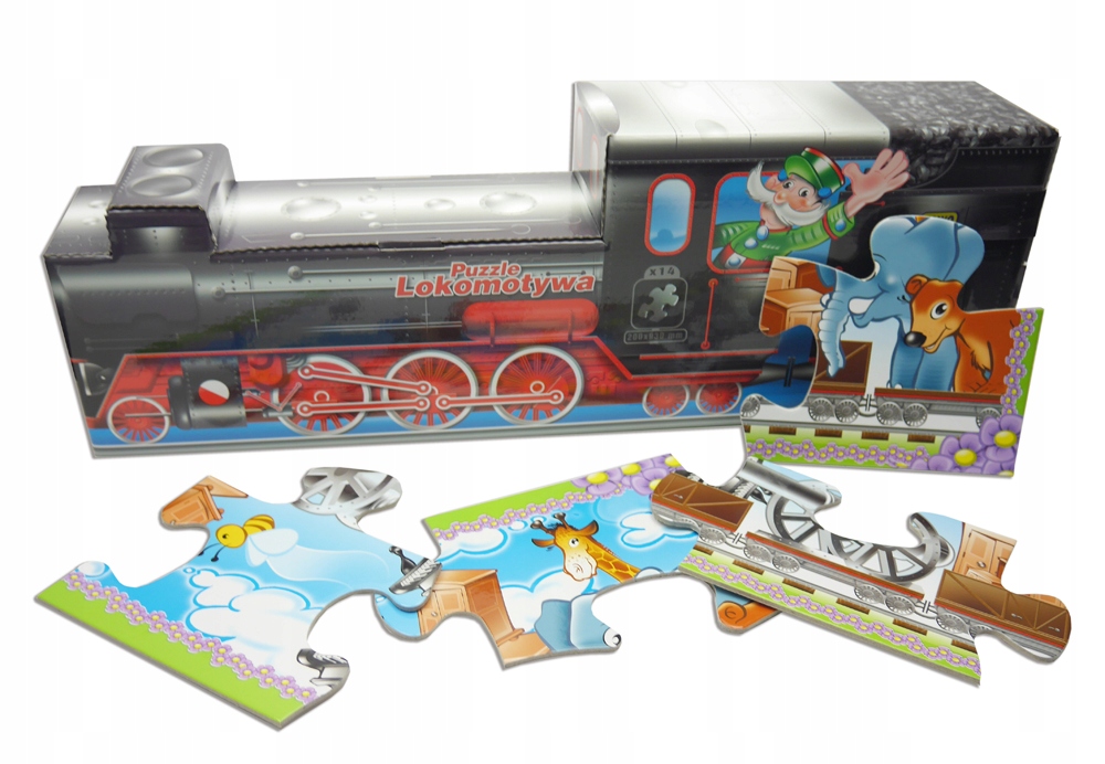 

Puzzle edukacyjne lokomotywa Duże Elementy 14 el