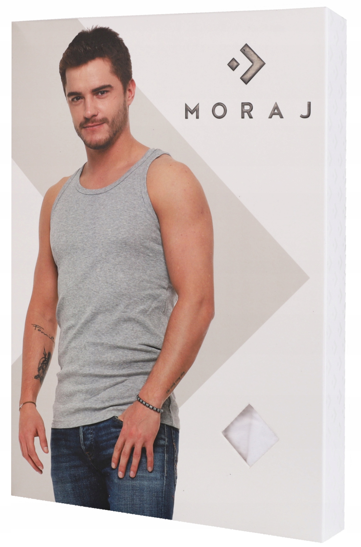 PODKOSZULKA MĘSKA TANK TOP KOSZULKA PODKOSZULEK 100 % BAWEŁNA MORAJ - XXL Materiał dominujący bawełna