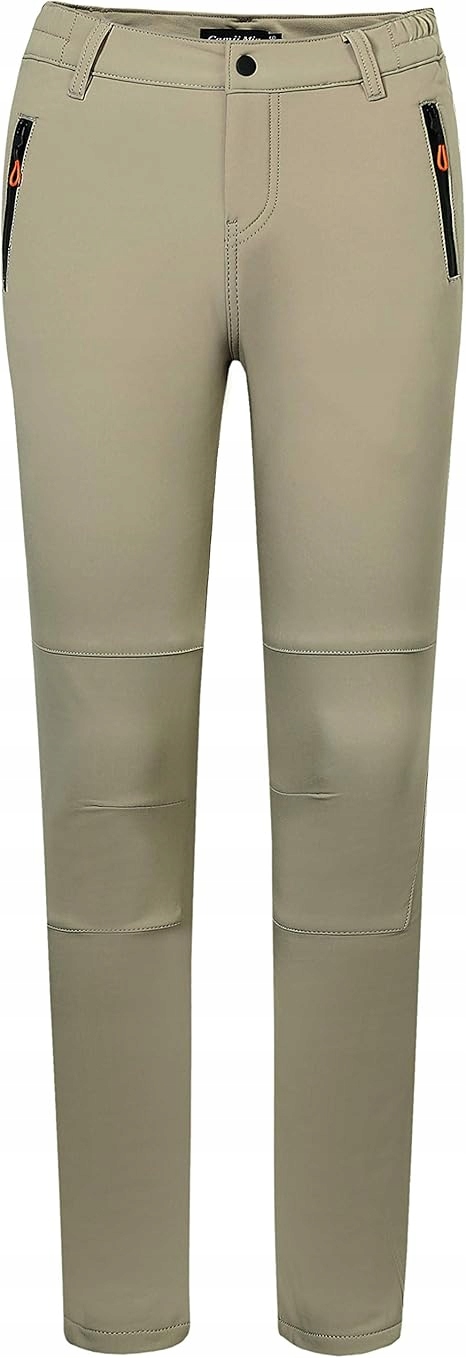 Spodnie Trekkingowe Damskie Wodoodporne Wiatroszczelne Ciepłe W34/L30 Khaki