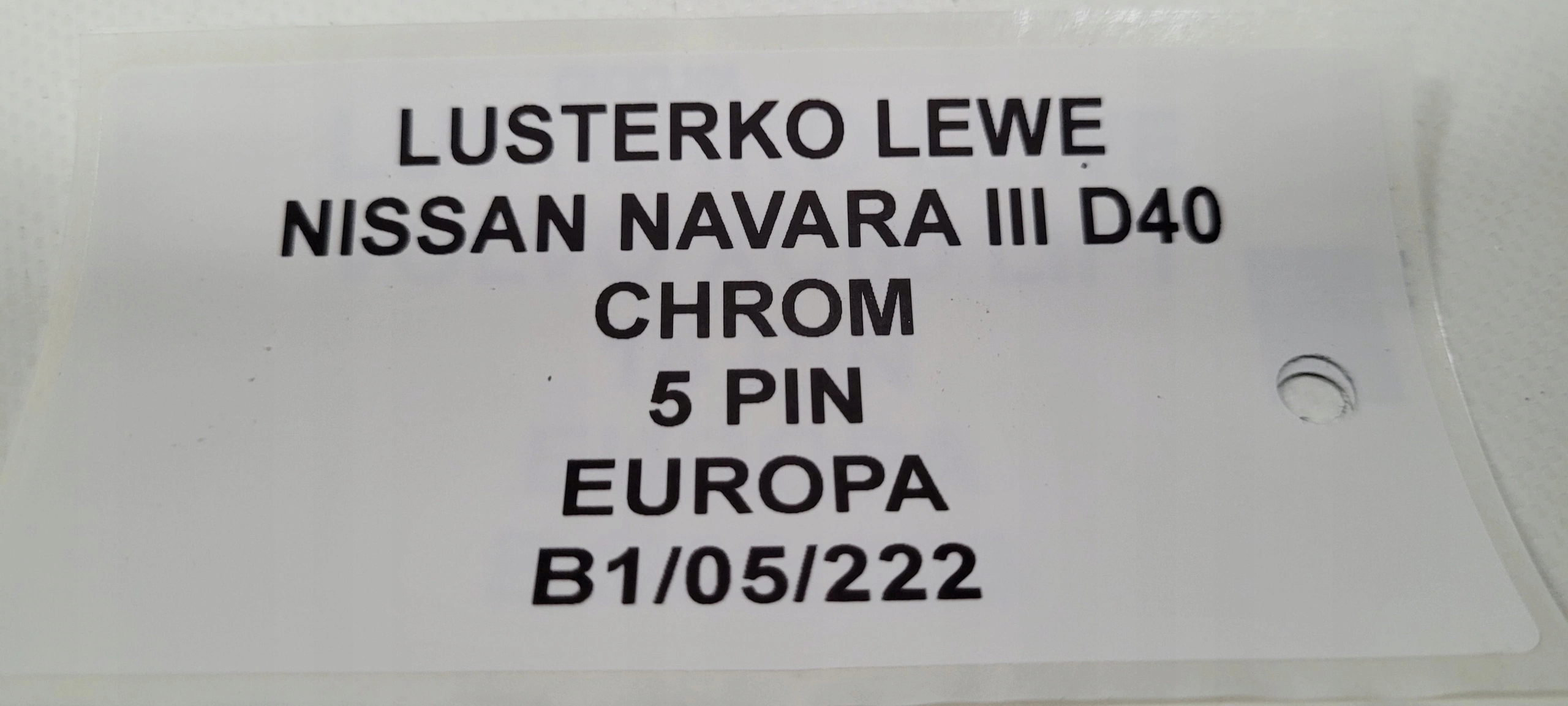 mirror left NISSAN NAVARA III D40 5 PIN EUROPA