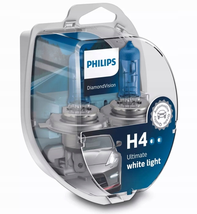 ŻARÓWKI PHILIPS H4 DIAMOND VISION 5000K XENON EF.