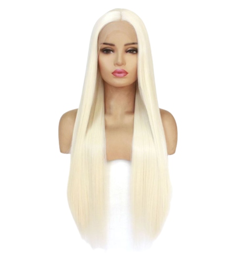 Paruka Lace Front platinová Blond 40/55/80 cm čepička Bonus
