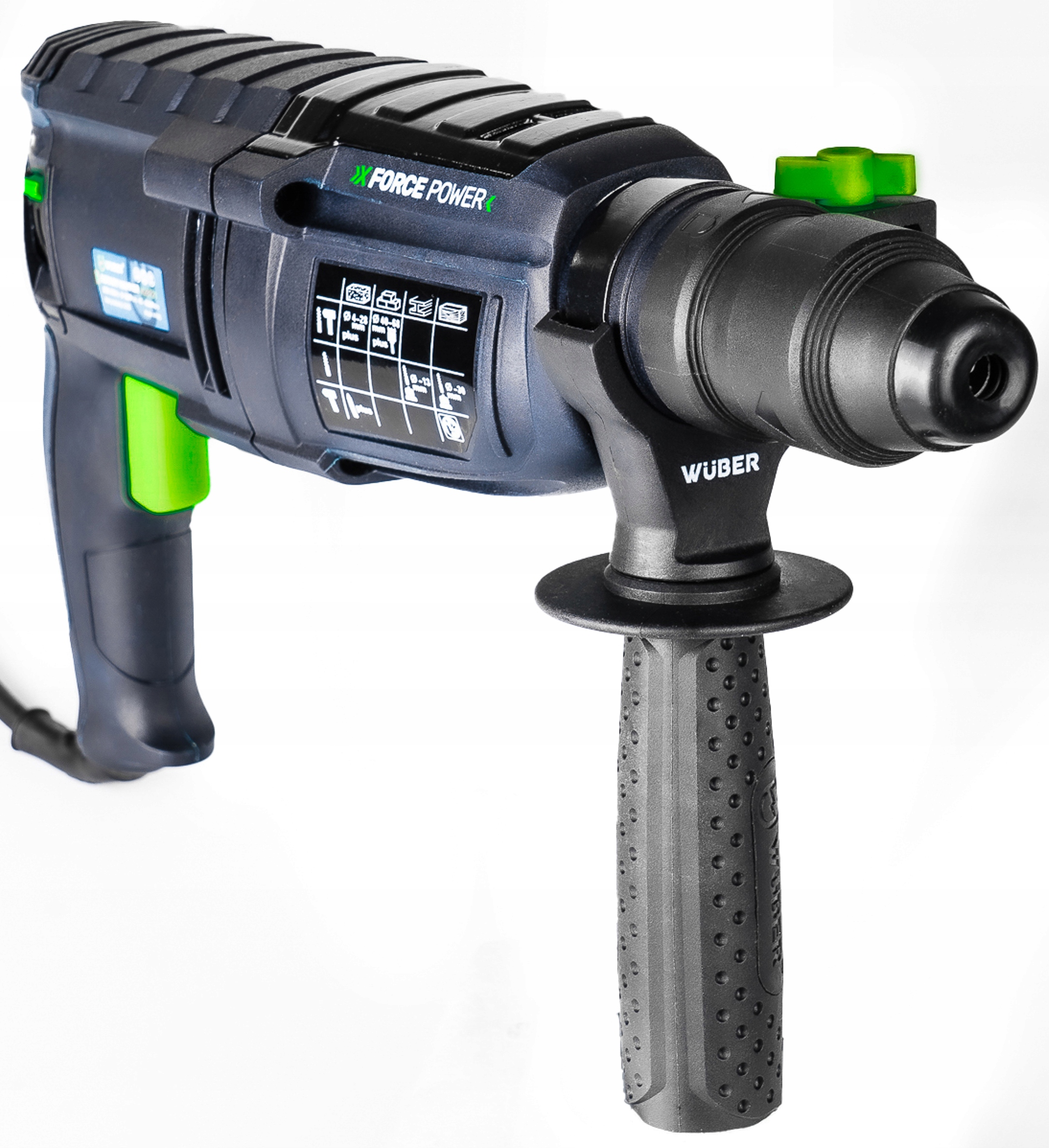 Příklepová Vrtačka 2500W 4J Sds+ Samosvorná Wuber Kufr