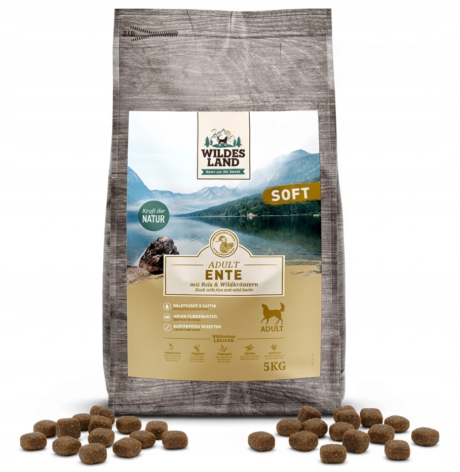 Levně Wildes Land Dog Duck Rice Semi-Moit 5kg krmivo pro psy