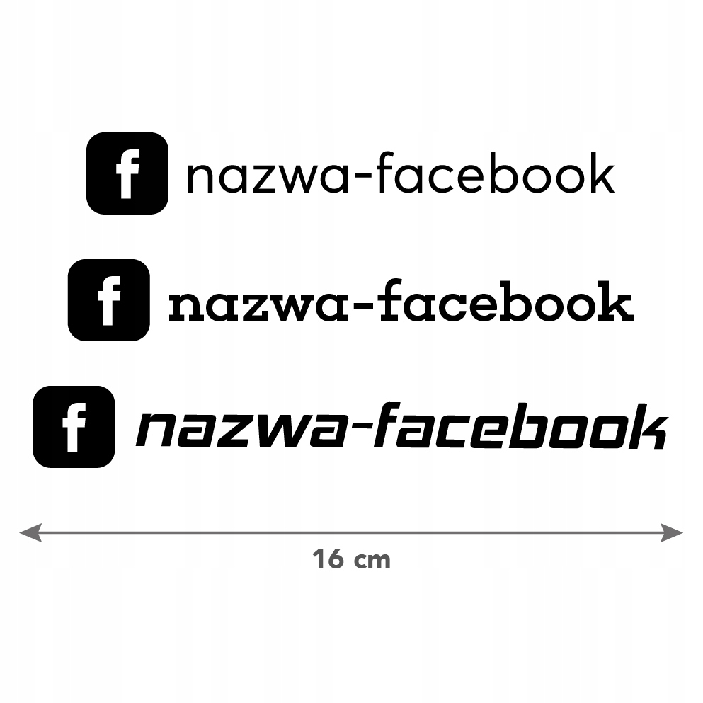 

Naklejka nazwa Facebook 16 cm