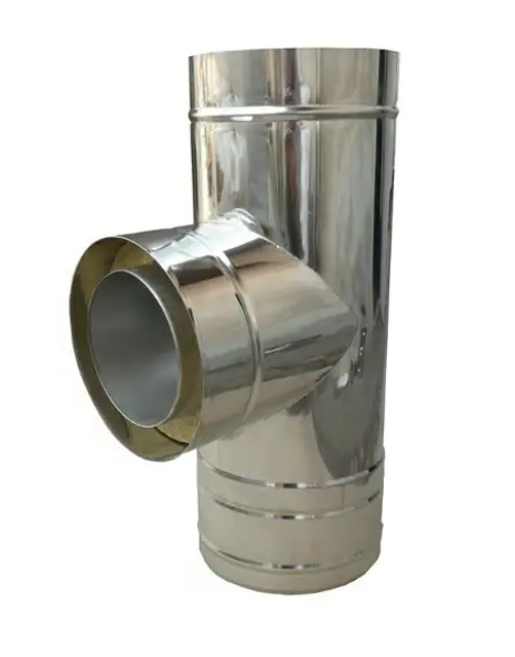 Kd T-rozdělovač izolovaný fi 180 0,5 mm 90 stupňů komín vložka ocel čep