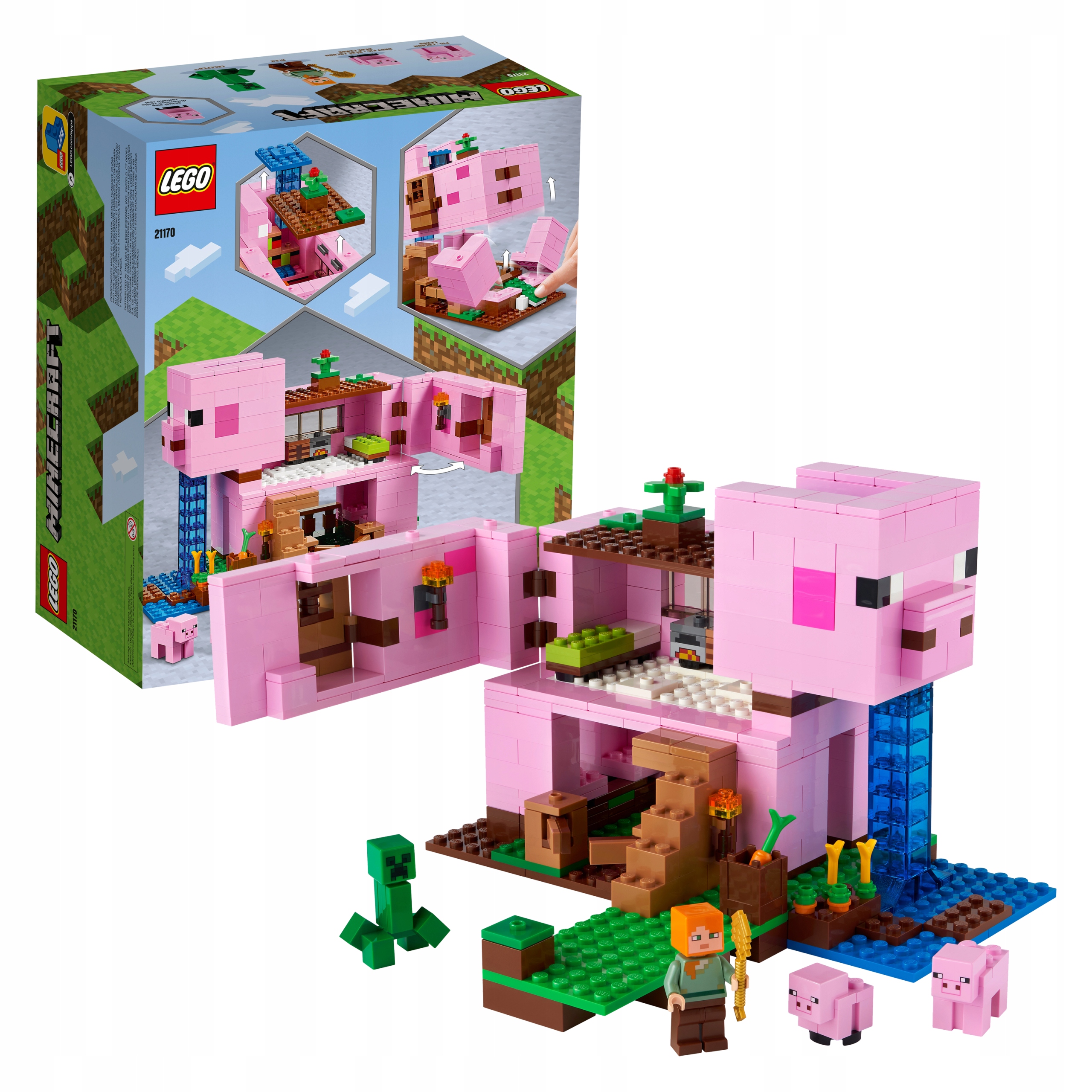 LEGO 21170 Minecraft - Dom w kształcie świni 13174322811 - Allegro.pl