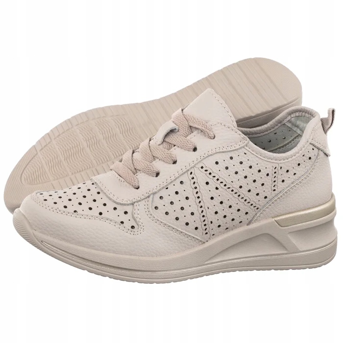 Kožené dámské sportovní tenisky Sergio Leone šedé Sp 115