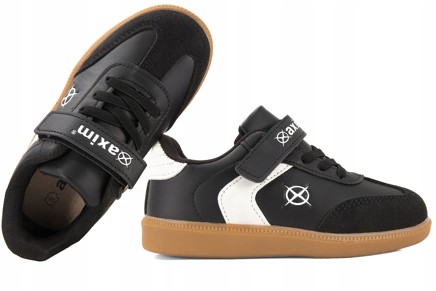 Axim 5H25092C Buty Sportowe Dziecięce Halowe Rzepy czarne 36