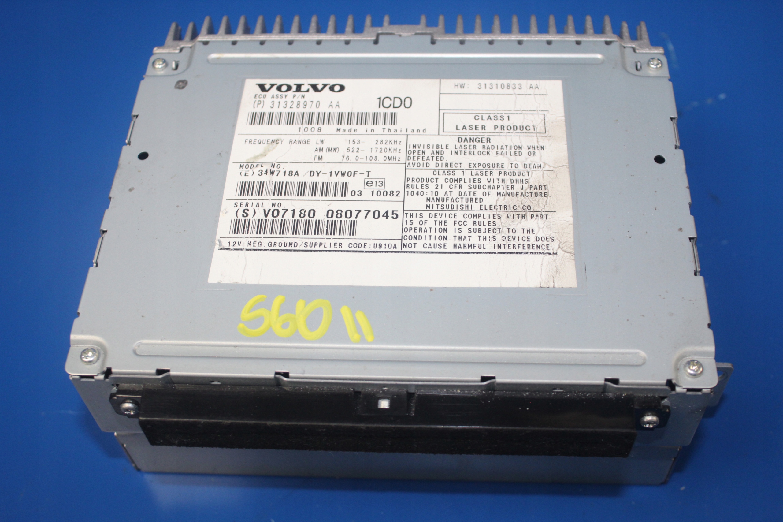 VOLVO S60 II V60 10- RADIO player CD 31328970