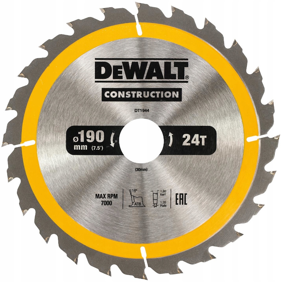 

Dewalt DT1944 Tarcza Pilarska Do Drewna 190x30 24z