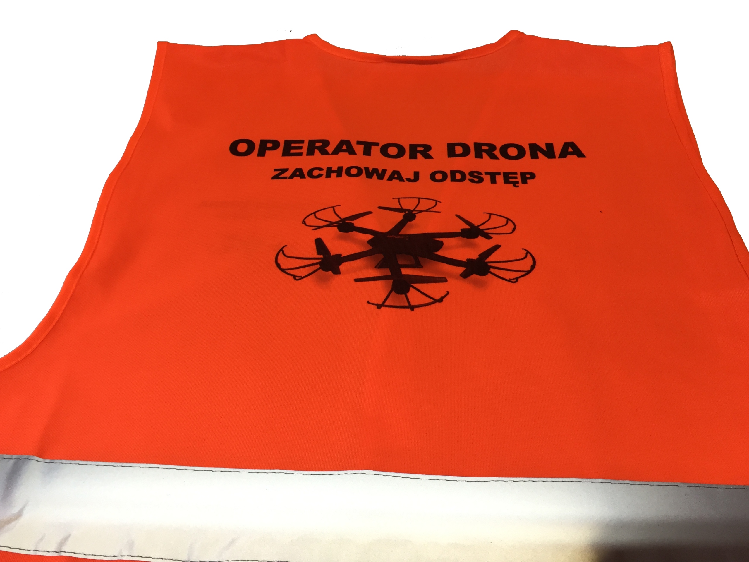 KAMIZELKA ODBLASKOWA SIATKA NADRUK PRZÓD I TYŁ L Model KOS-MESHZIP