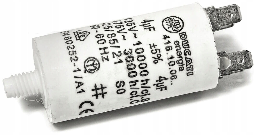 

Kondensator rozruchowy do silnika 4uF 450V Ducati