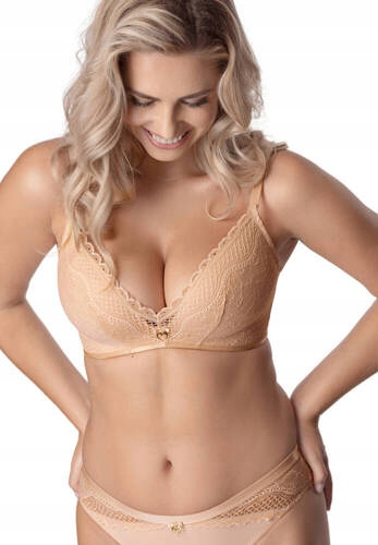 Push-up podprsenka bez kostic Nipplex Clarisa béžová 70B