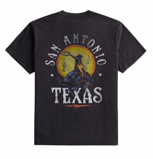 Tričko Hollister uvoľneného strihu M TEXAS San Antonio