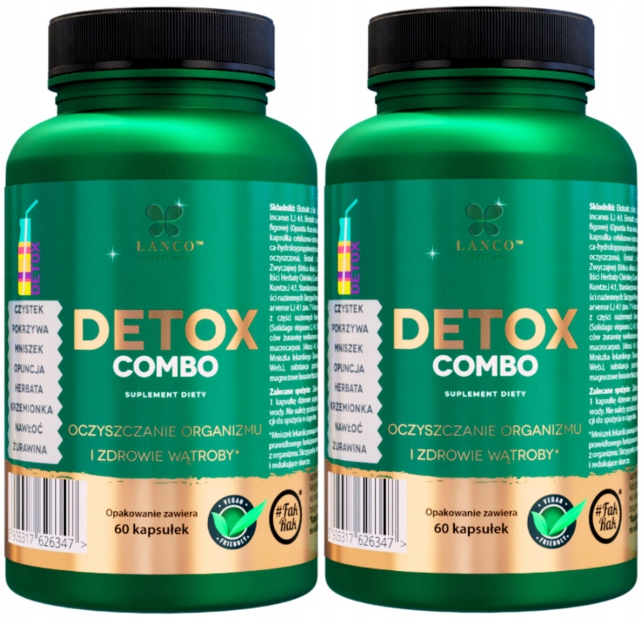 Sada 2x Detox Combo 60 kapslí, Lanco Nutritions