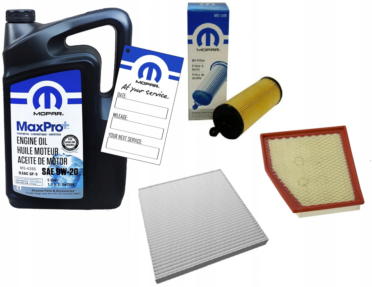 Zestaw MOPAR 0W20 5L FILTRY PACIFICA 17-21