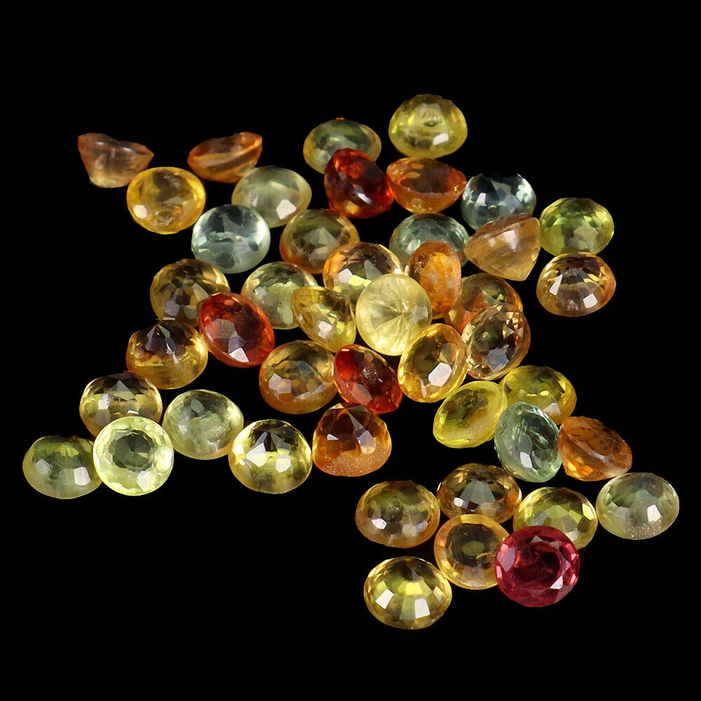 Safíry Songea přírodní kameny 5.43ct 45 kusů