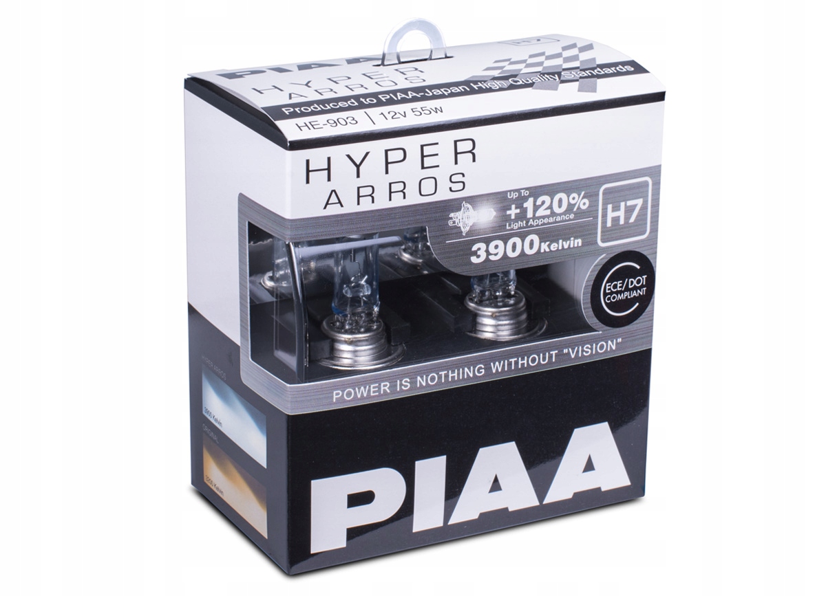 Autožárovky Piaa Hyper Arros 3900K H7 +120 % vyšší svítivost, zvýšený jas