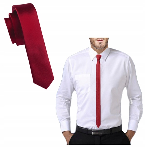 

Ultra Slim! 4cm Krawat Gładki Wąski Mikrofibra Us