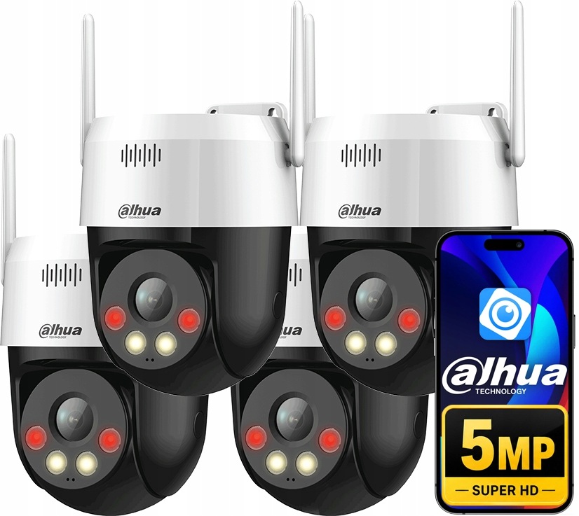 Otočné kamery WiFi 5MPx Dahua 4x P5AE-PV Venkovní Led Ir mikrofon