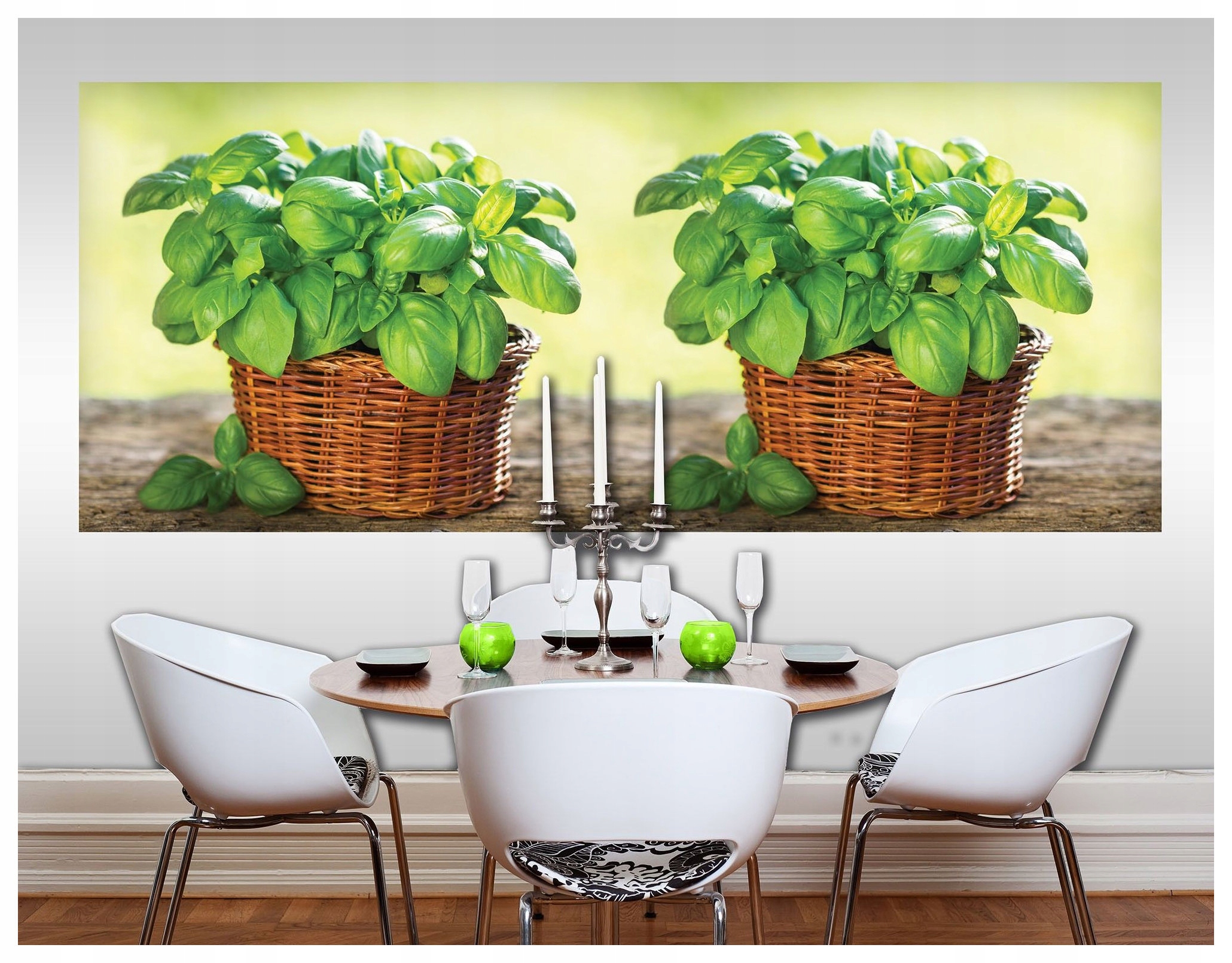 Vliesová fototapeta Bazalka Zeleň do kuchyně bylinky příroda 250x104 lepidlo
