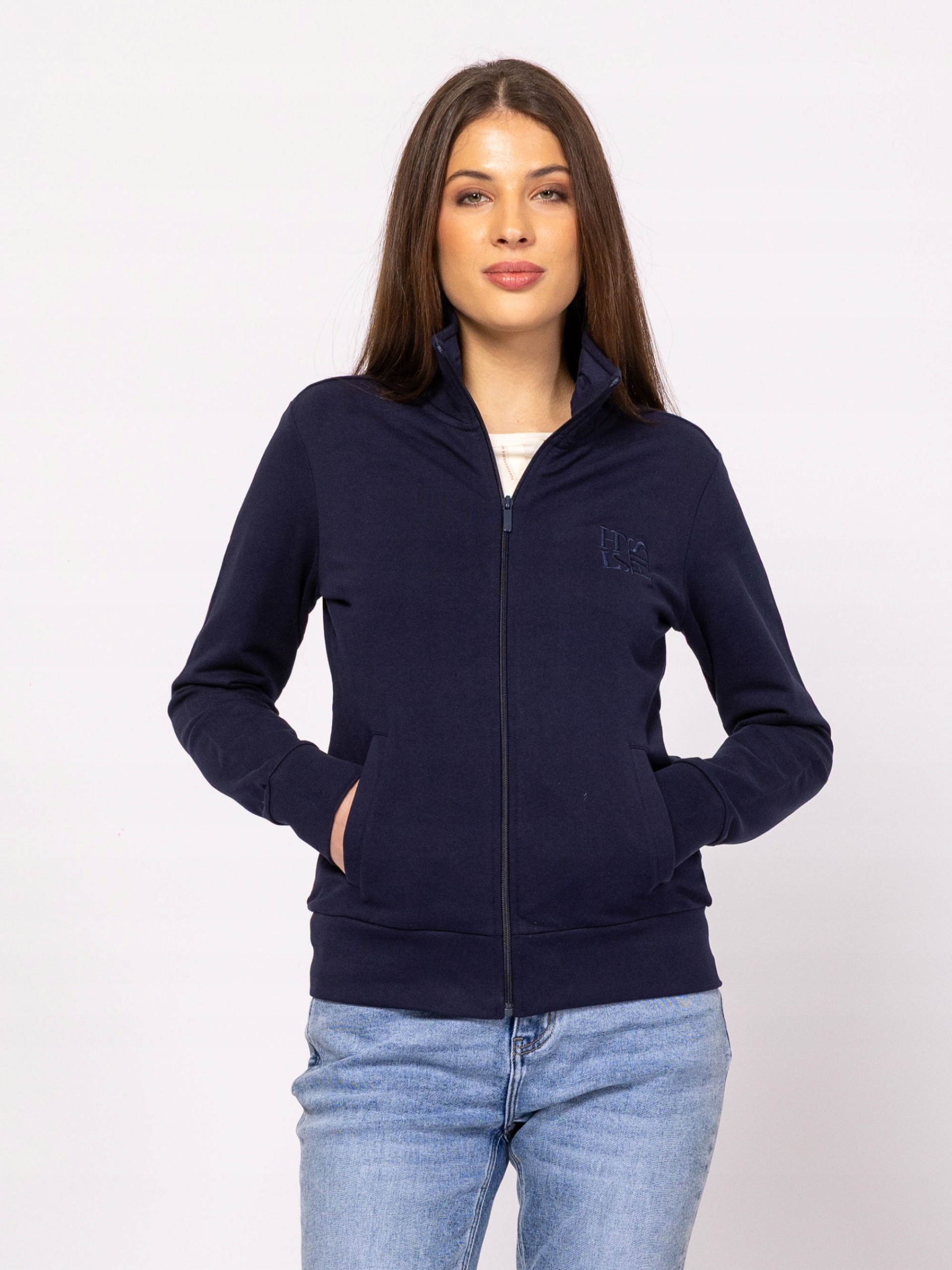 Heavy Tools Dámská Rozepínací Mikina Tarina Tmavě Modrá Navy Velikost M