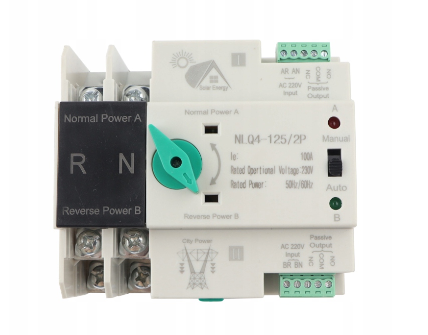 Automatický Přepínač Napájení 2P AC220V 100A