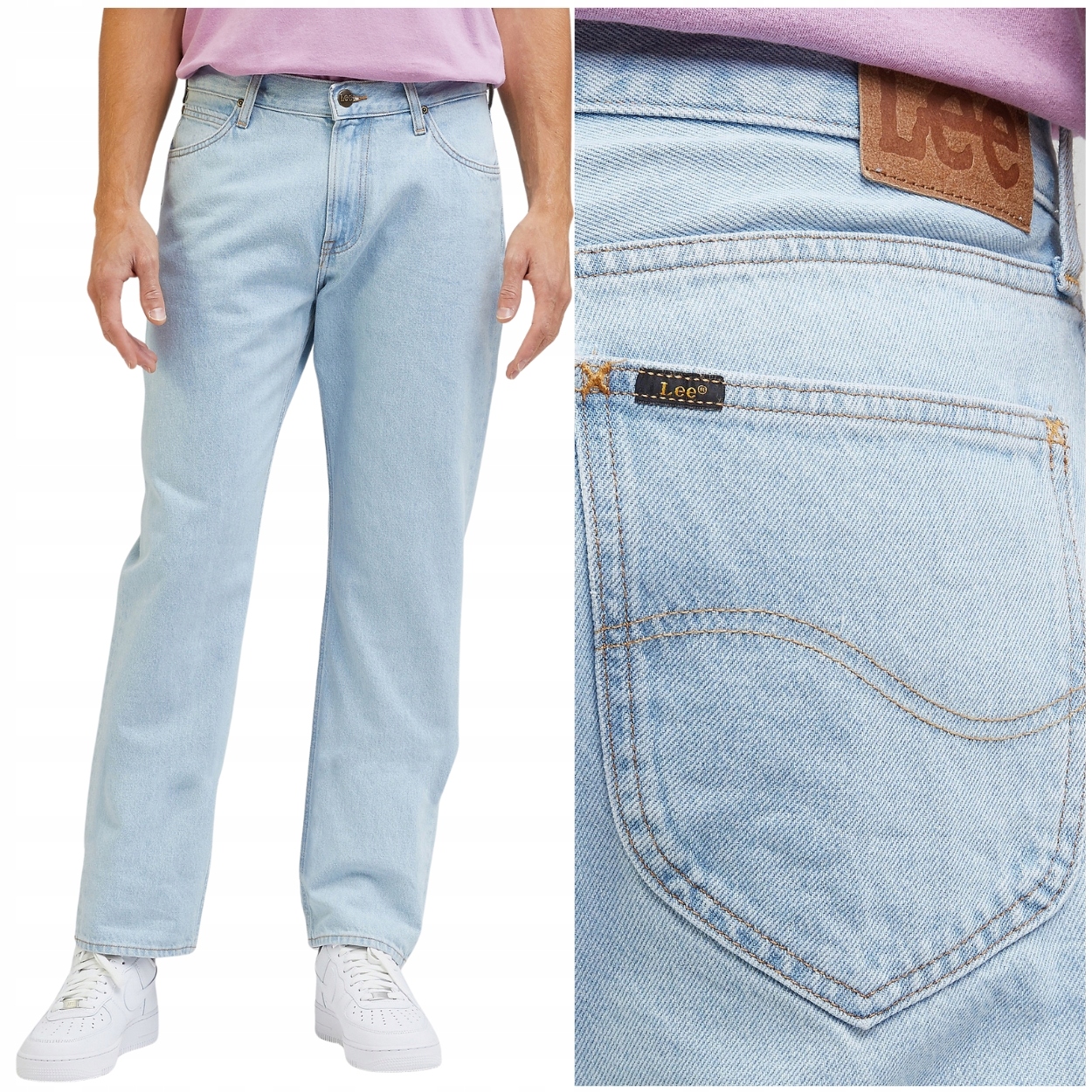 Lee West relaxed Blue Monday jednoduché džínové kalhoty bez streče W38 L30