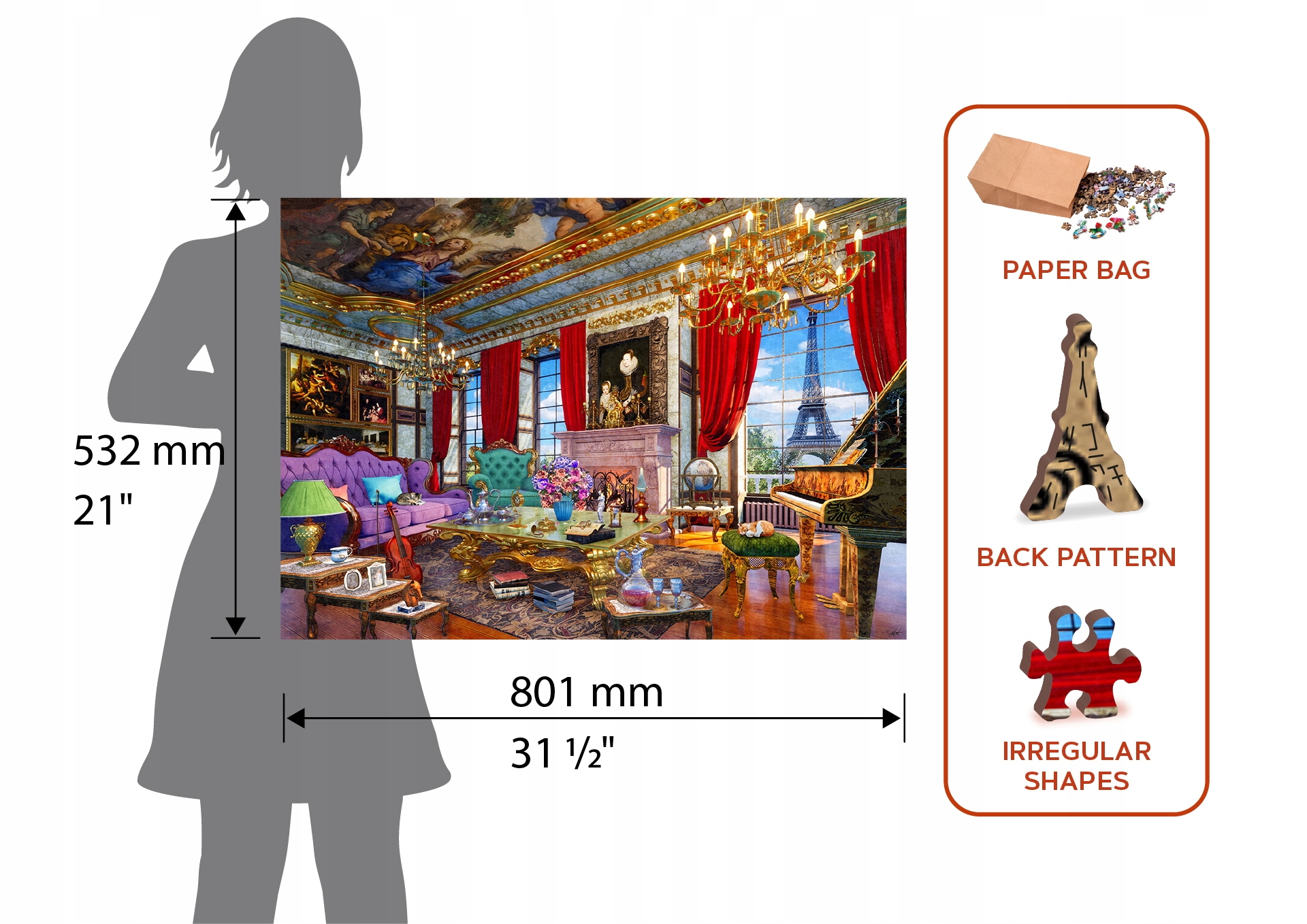 Drewniane Puzzle 2000 elementów dla dorosłych Liczba elementów 2000