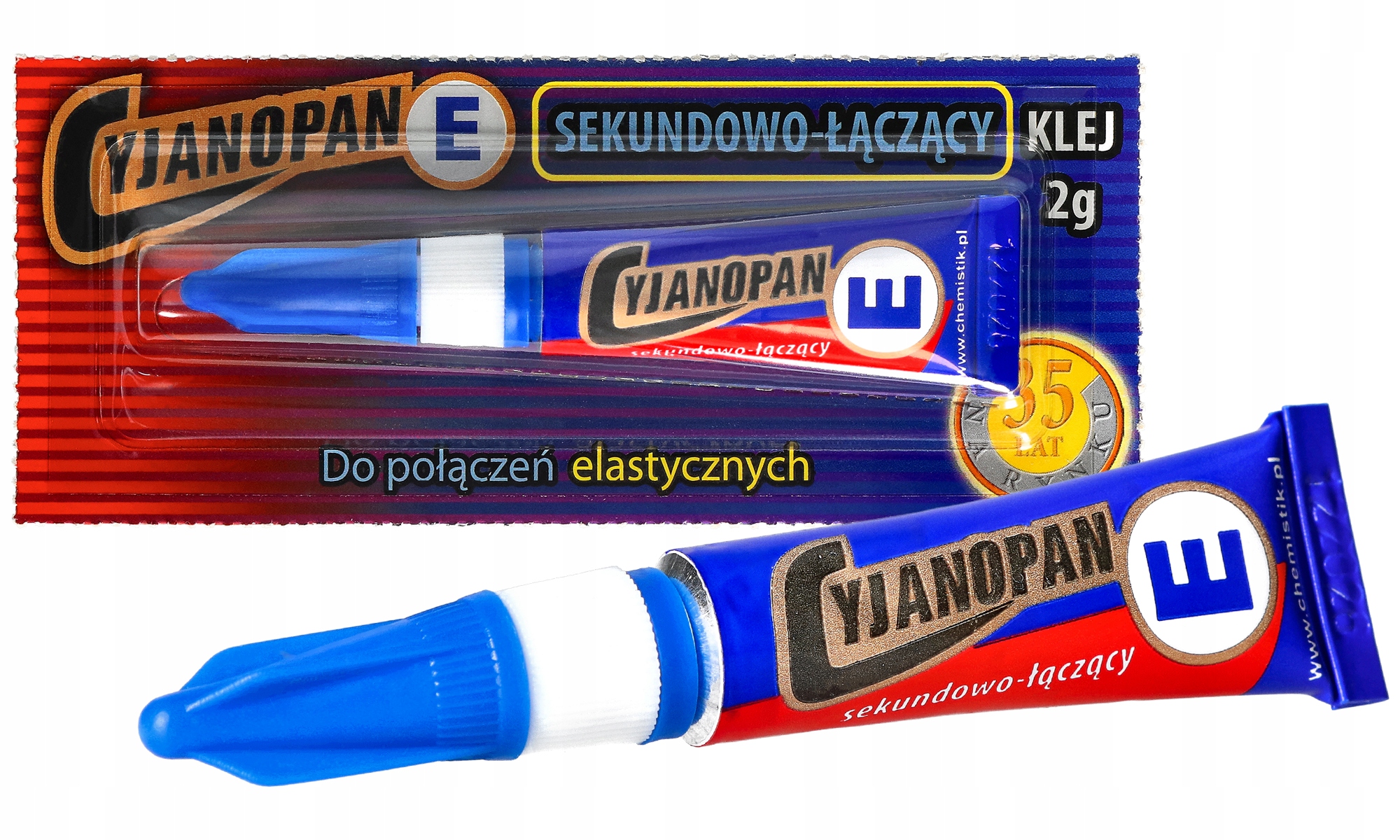 Uniwersalny klej Cyjanopan E mocny błyskawiczny elastyczny cyjanoakrylowy