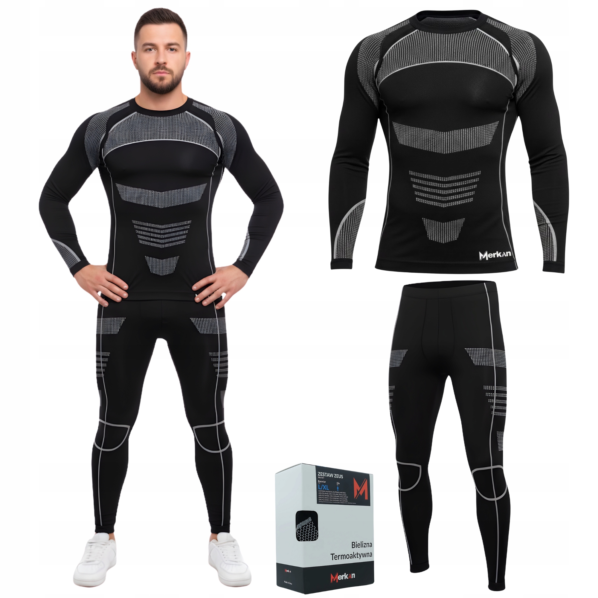 Pánské termoaktivní spodní prádlo Komplet systému Coolmax L/XL