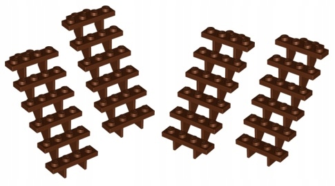 

Lego schody 7x4x6 brązowe 1 szt 30134 Nowe