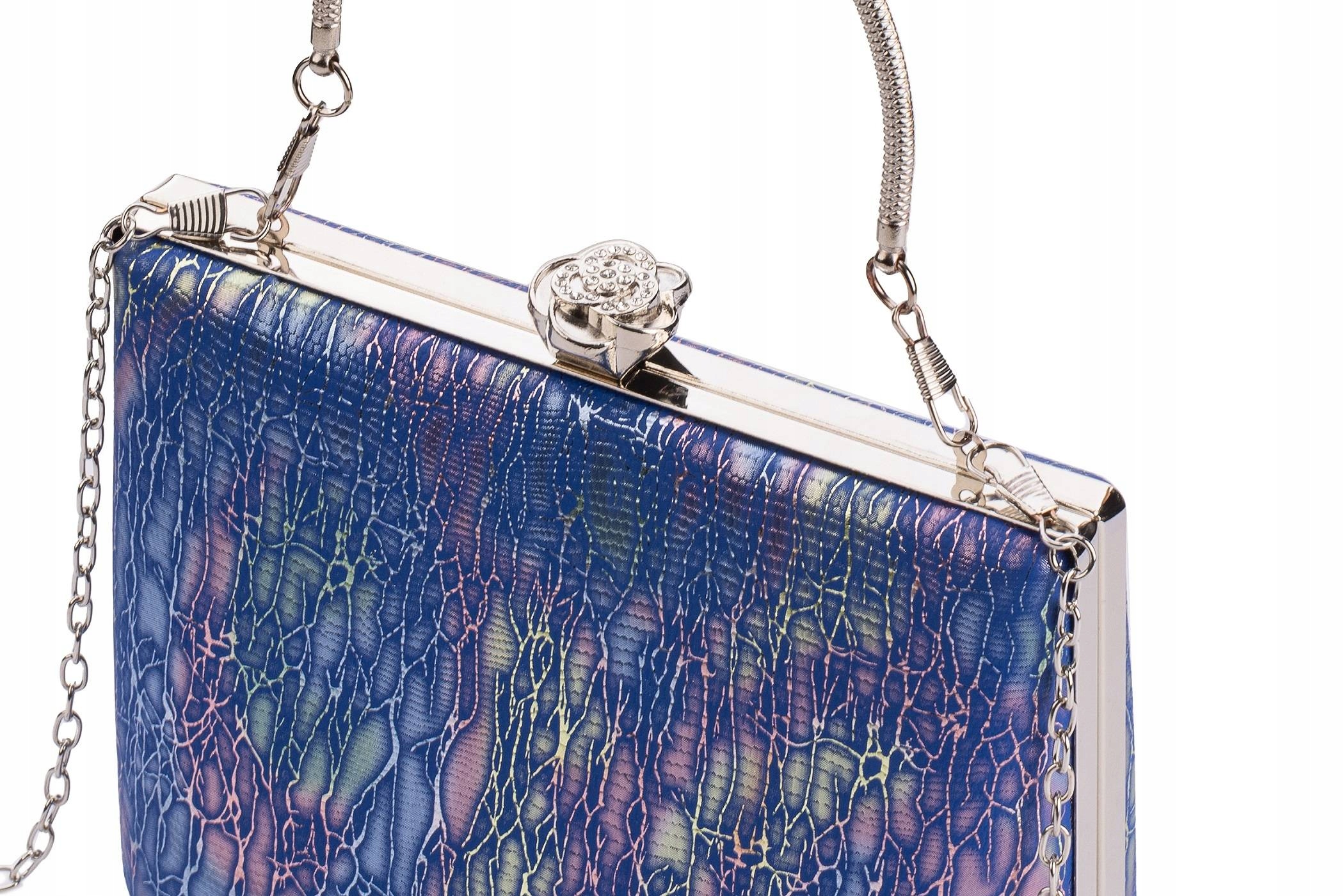 TOREBKA WIZYTOWA PUZDERKO MAŁA ELEGANCKA TORBA WIECZOROWA NA BIGIEL BOX Model ETW87 zjawiskowa torebka puzderko na ramię