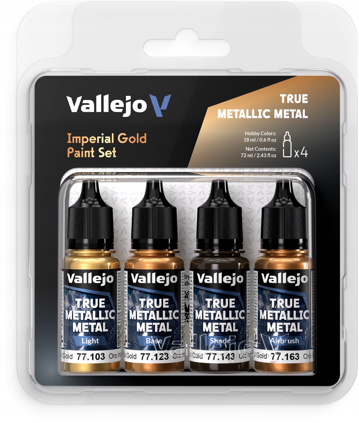 Vallejo 77.252 True Metallic Metal Sada barev Imperial Gold Vallejo